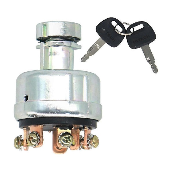 4186743 4186745 Tändningslås med 2 Nycklar för EX160WD EX200 Grävmaskin Tändningslås Cylinder