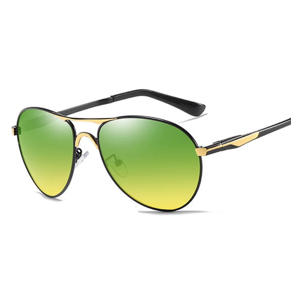 Klassinen Aviator Polarisoitu Aurinkolasit Miehille Naisille Retro Vintage Tyyli Jousi Sarana (Kulta Kehys)