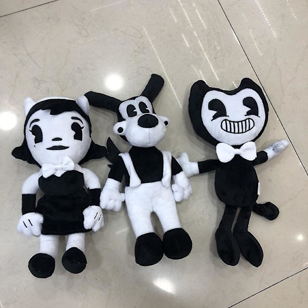 Söpö Bendy and the Ink Machine Boris -toimintahahmo, plussilelu, täytetty nukke, lasten lahja