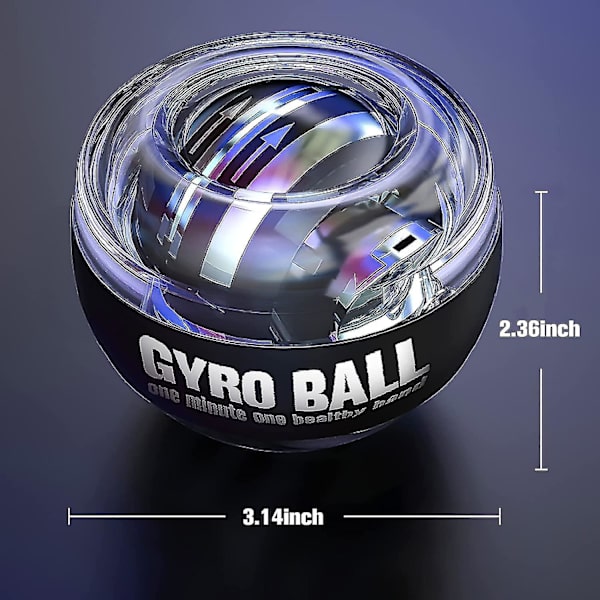 Handledstränare Boll Auto-Start Handledsförstärkare Gyro Boll-Svart