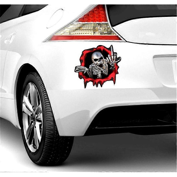 3D Pääkallo Autotarra Keskimäinen Sormi