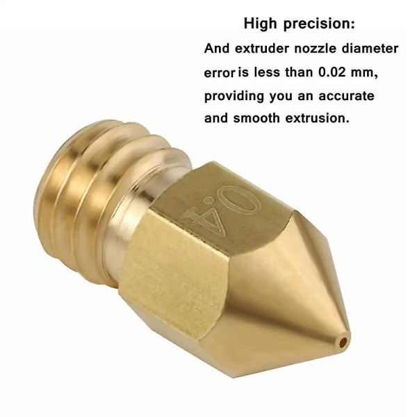56 st 3D-skrivarmunstycken Mk8-munstycken 0,4 mm mässing 3D-skrivarmunstycken för -8 / -10 / 3 / 3 V2/ 3s