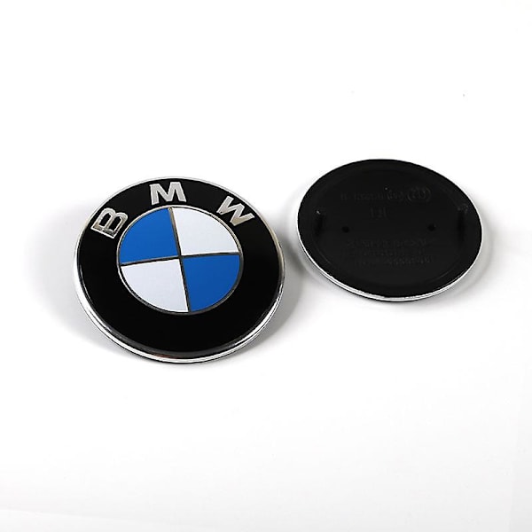 2 stk. Hætte- og Bagagerums-emblemer, Bilhætte Foran 82mm + 74mm til Alle Modeller E30 E36 E46 E34 E39 E60 E65 E38 X3 X5 X6 3 4 5 6 7 8