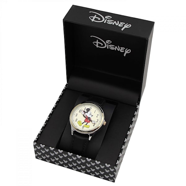 Mickey Mouse Retro Art Ur Hænder Sort og Guld Analogt Ur