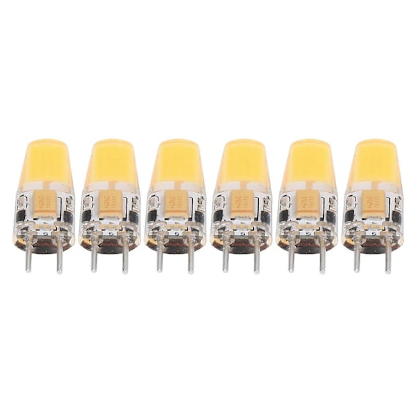 Silikon LED-lampa GY6.35 Glödlampa 5W AC DC12V COB Ljus Energisparlampa 6-pack