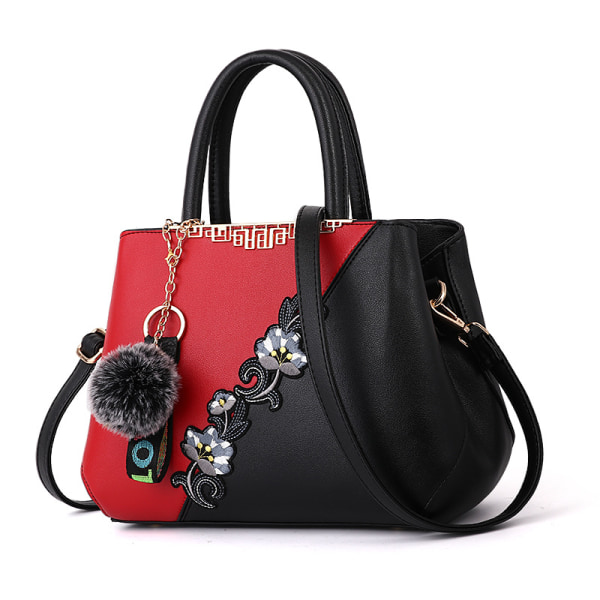 Dame håndtaske broderet messenger taske dame håndtaske New Style skuldertaske Red style two