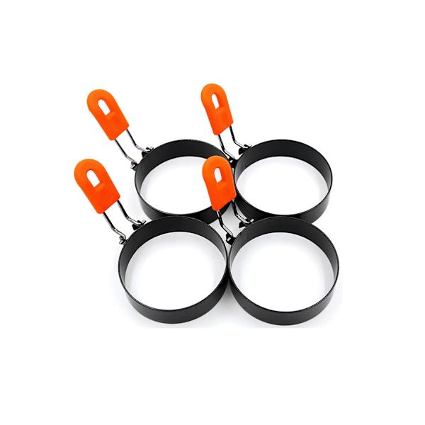 Äggring / omelettform 4-pack rostfritt stål/silikon