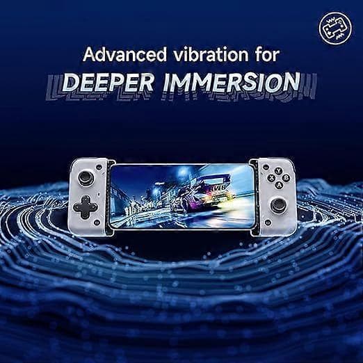 Mobil Gaming Controller til iPhone 15 Serie (USB-C), Android Gaming Controller med Hall Trigger, Avanceret Vibration, Plug & Play, Bluetooth (Type-C)