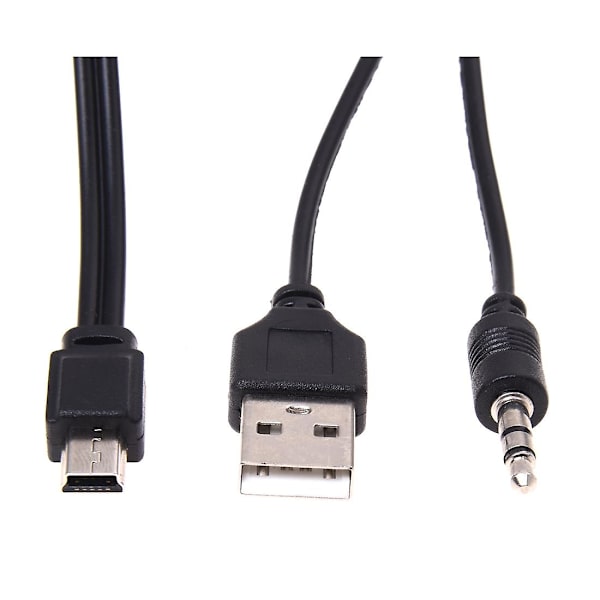 3,5 mm Aux USB2.0 Han Mini 5-polet USB Bærbar Højttaler Lydkabel