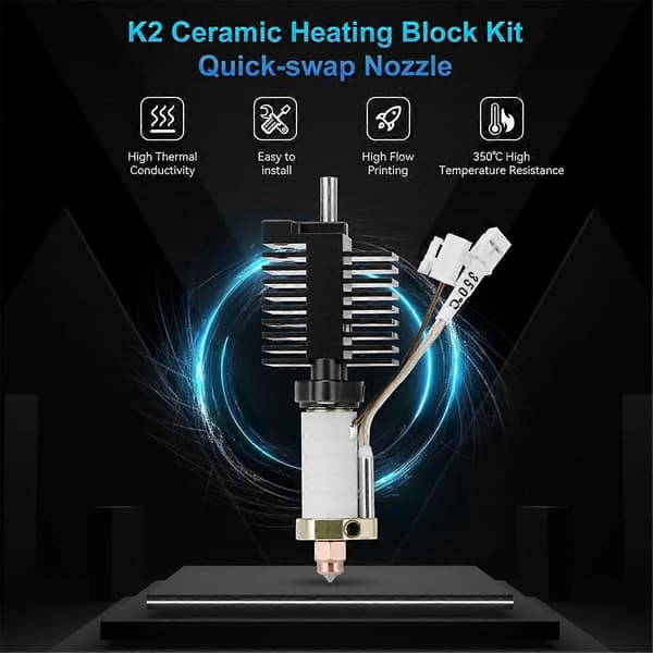 For Creality K2 Plus 3D-skriver Keramisk Hotend Erstatning