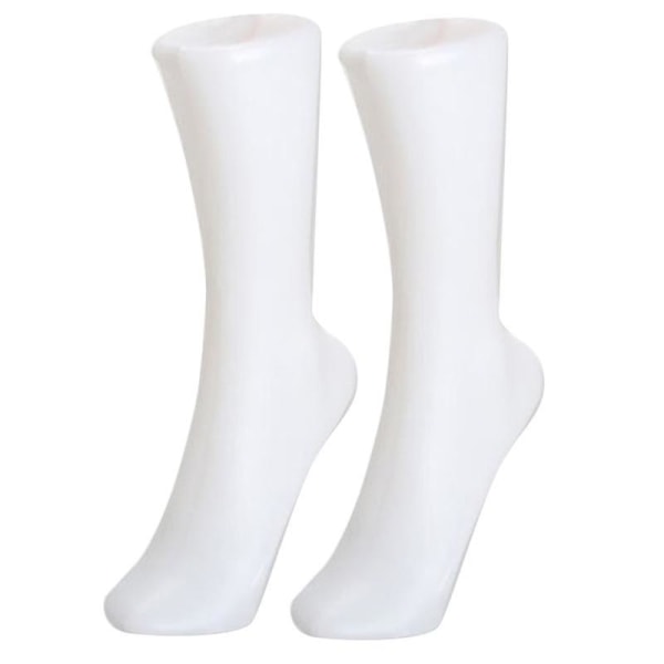 2pcs Female Foot Sock Sox Display Mold Short Stocking Mannequin White