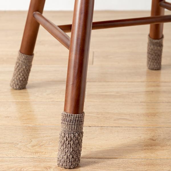 Stickade stolsockor / möbelfötter, 16-pack Khaki