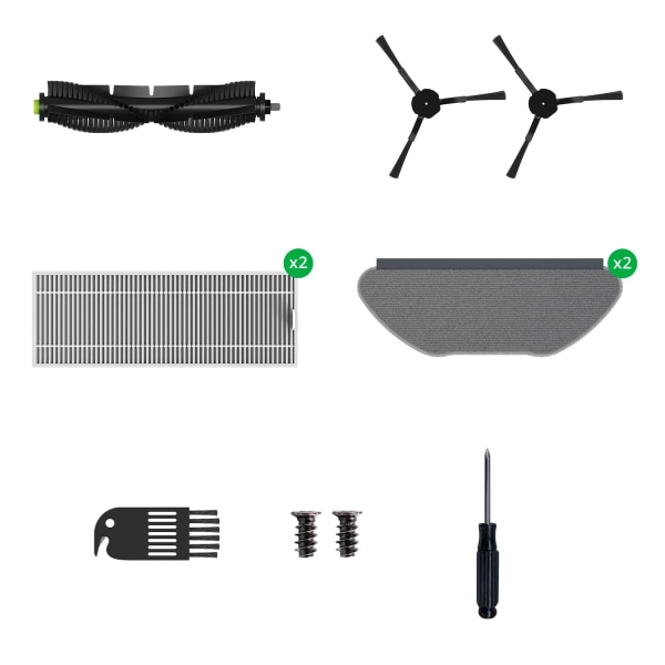 360 S10 Luxury Pack(1 Main brush+2 side brush+2 air filter+2 mop+1 cleaning tool)