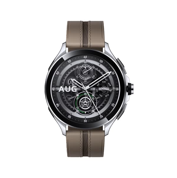 Xiaomi Watch 2 Pro - Bluetooth®  Silver Case with Brown Leather Strap
