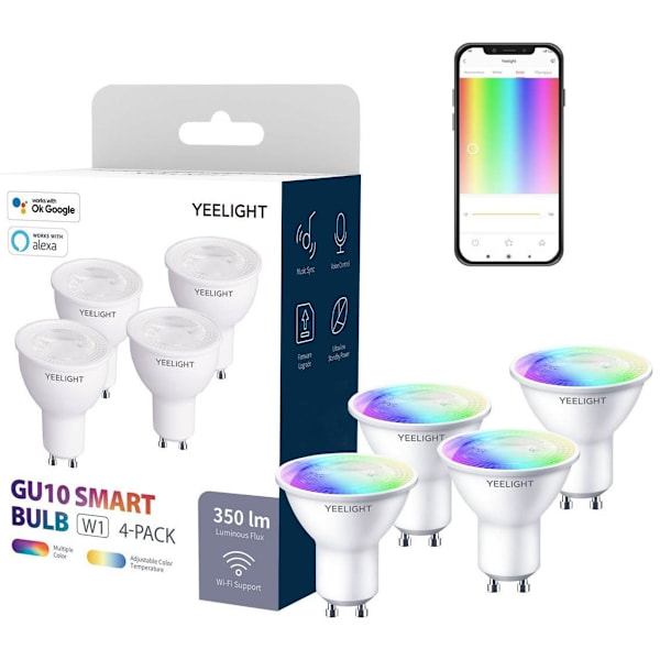 LED Smart Bulb GU10 White color 4pcs /pack