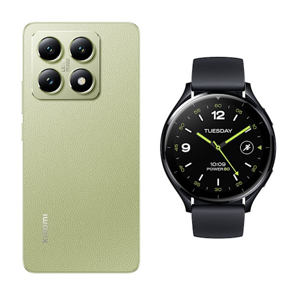 Xiaomi 14T Lemon Green 12GB RAM 256GB ROM + Watch 2 Black Citron gul