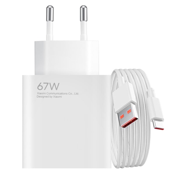 Premium snabbladdare kit 67W: Laddare + kabel (EU)