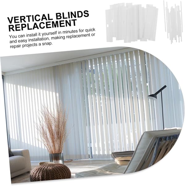 Vertical Blind Hangers (89mm) Replacement White Hangers for Slats Louvre DIY Adjustable Vertical Blind Accessories 20-Pack.