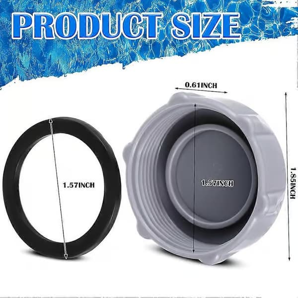 3 st P6H1158 Replacement Drain Valve Cap Plastic for Pools Model P01006 Grey Pool Drain Valve Cap