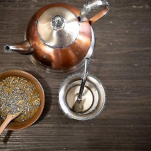 18/8 Yerba Mate-sett i rustfritt stål - Dobbeltvegget Mate-tekopp