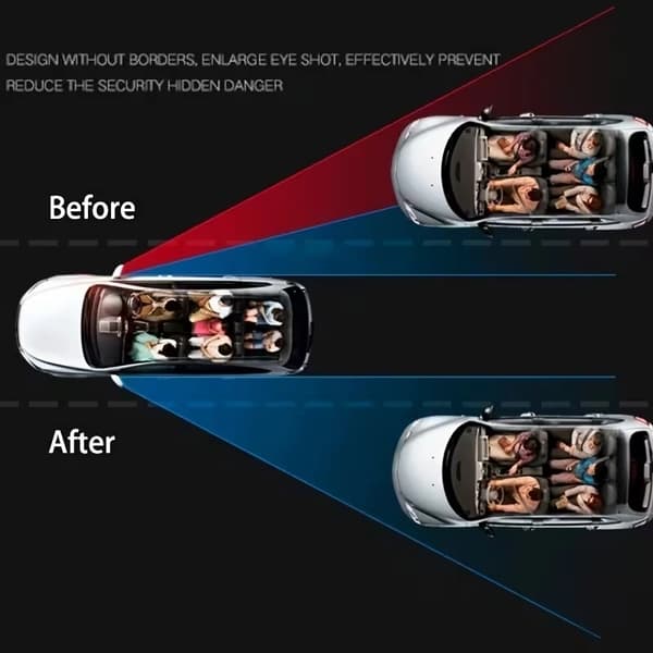 2 pcs 360-degree Car Rearview Mirror High-Definition Round Mirror Adjustable Blind Spot Mirror Wide Angle Mirror silver