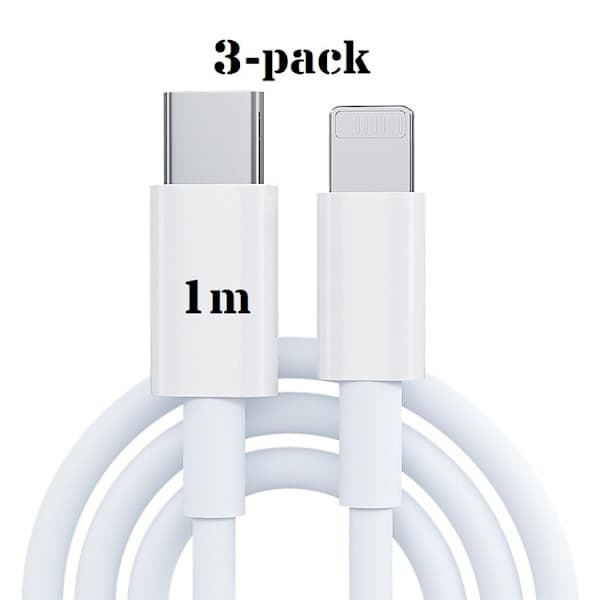 iPhone Charger - 3-pack - CHARGING CABLE - 20W USB-C - Fast Charger We