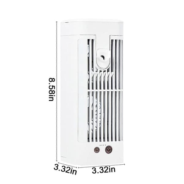 Portable Fan Water And Ice Cooling Night Light Cooling Fan With 3 Speeds Auto Oscillating Head Function