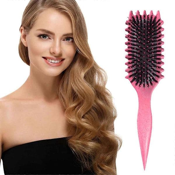 Bounce Curl Børste for å løse opp, forme og definere krøller for kvinner og menn - Lilla