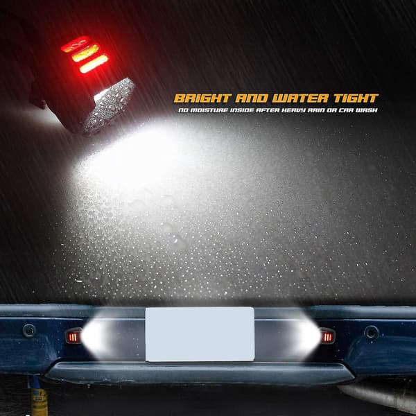 2 stk. rødt rør SMD LED nummerpladelys til Nissan Navara D40