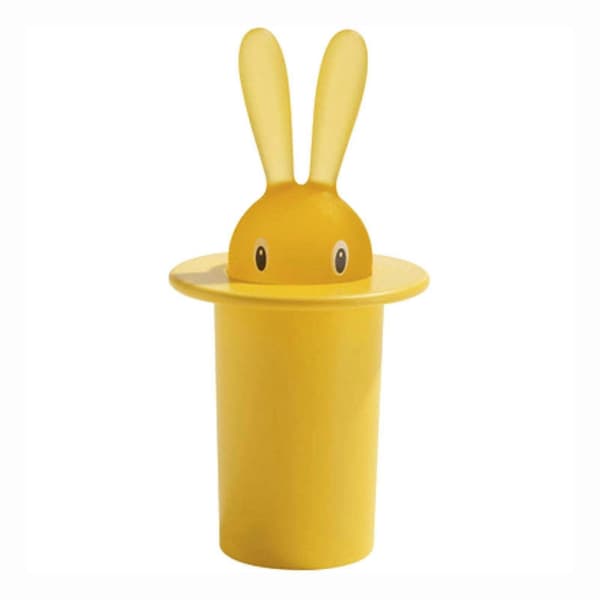 Toothpick Storage Box Large Capacity Dustproof Self-Picking Rabbit Toothpick Holder For Home Quick Yellow