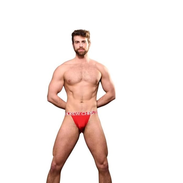 Mænds jockstrap - Andrew Christian HAPPY MODAL JOCK M/ ALMOST NAKED® Red Röd jag