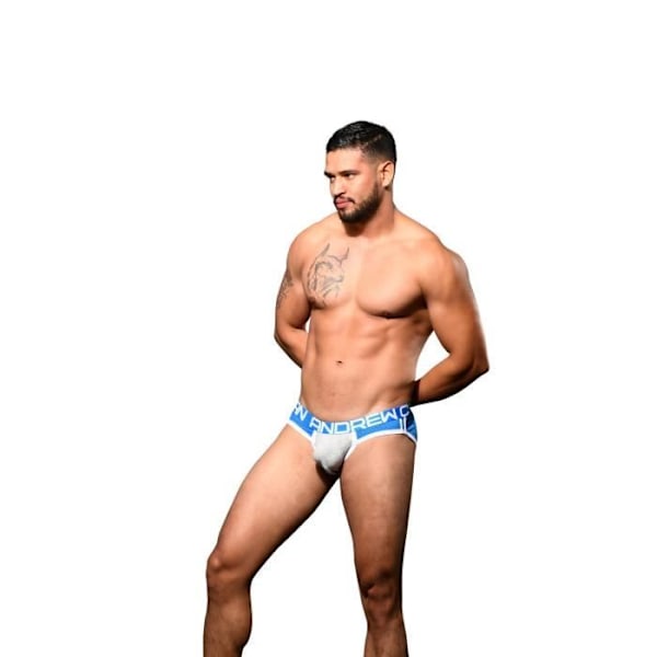 Jockstrap-undertøj til mænd - Andrew Christian SHOW-IT® SPORTS MESH JOCK Heather/Blue - Grå - jag