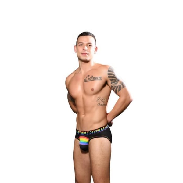 Andrew Christian - Herreundertøj - Herretrusser - Rainbow Arch Mesh Brief m/ ALMOST NAKED® - Sort Svart M