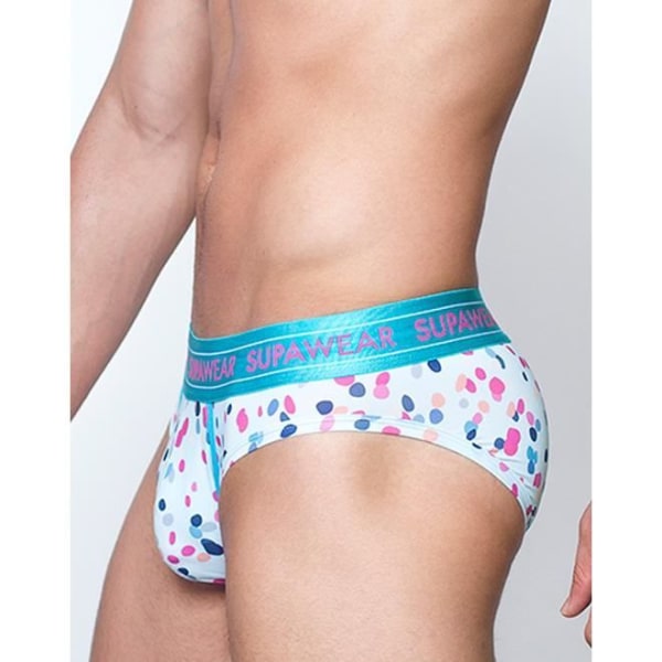 Supawear - Herreundertøj - Herretrusser - Sprint Brief Ditsy Dots - Hvid Vit M