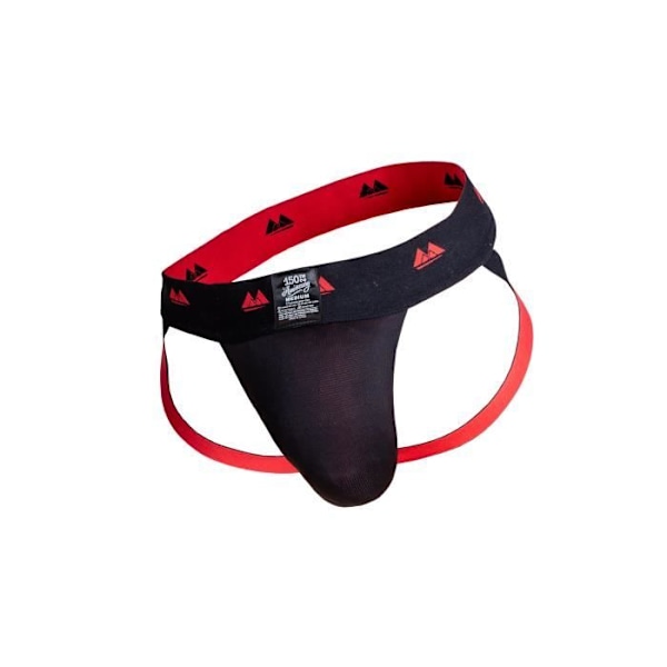 Miesten jockstrap - MM Sports Alkuperäinen Jock 2 tuumaa käännettävä musta/punainen Svart XL