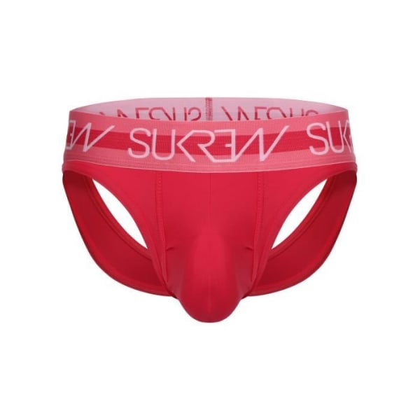 Sukrew - Underkläder för män - Jockstrap för män - V-Brief Deep Coral - Röd - 1 x Röd jag