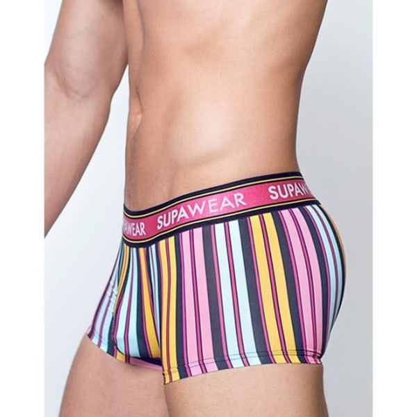 Supawear - Underkläder för män - Boxers för män - Sprint Trunk Stripes - Rosa Rosa XXL