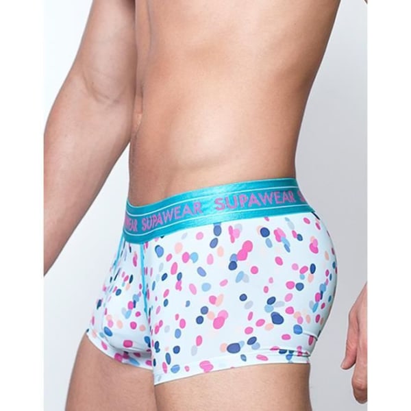 Supawear - Underkläder för män - Boxers för män - Sprint Trunk Ditsy Dots - Vit Vit XXL