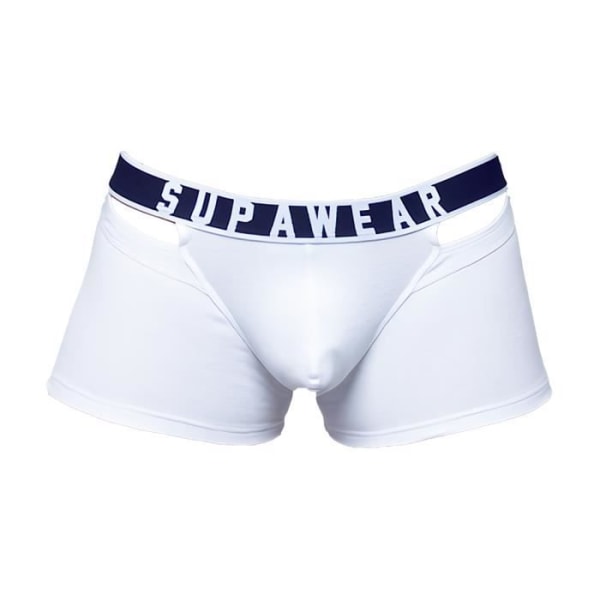 Supawear - Underkläder för män - Boxers för män - Ribbad slashed Trunk Vit - Vit - XL