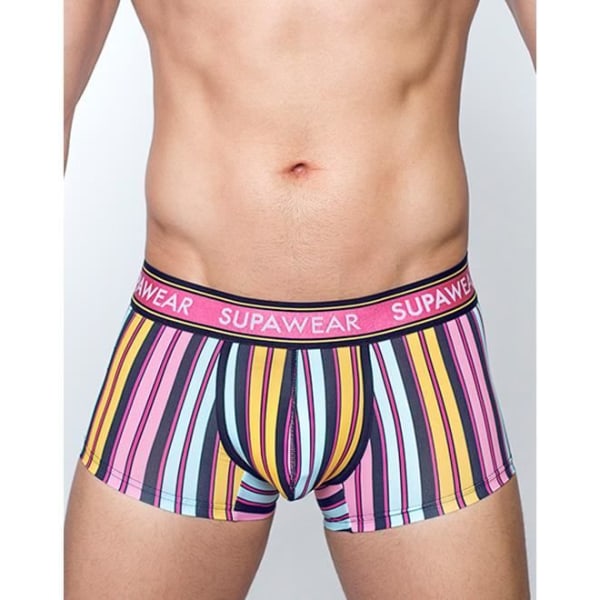 Supawear - Underkläder för män - Boxers för män - Sprint Trunk Stripes - Rosa Rosa XXL