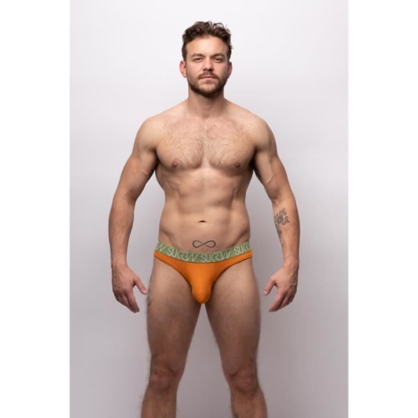 Sukrew - Underkläder för män - Strumpor för män - Klassisk Thong Camel - Orange Orange S