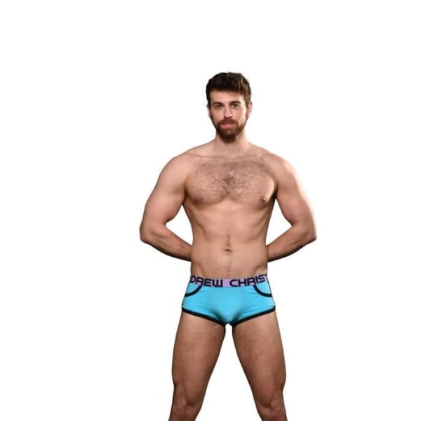 Andrew Christian - Herreundertøj - Herreboksere - ALMOST NAKED® Retro Pocket Boxer Aqua - Blå Blå XL