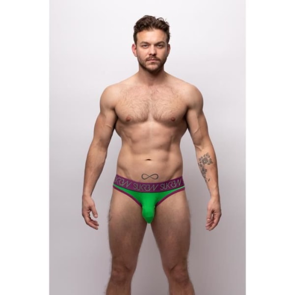 Sukrew - Underkläder för män - Jockstrap för män - V-Brief Verdant Green - Grön - 1 x Grön jag