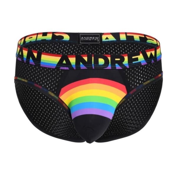 Andrew Christian - Herrunderkläder - Herrbyxor - Rainbow Arch Mesh Brief m/ ALMOST NAKED® - Svart Svart jag