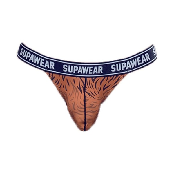 Supawear - Underkläder för män - Strumpor för män - POW Thong Grizzly Bear - Brun - 1 x kastanj S