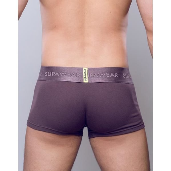 Supawear - Underkläder för män - Boxers för män - Ribbad stam Pepparkorn - Brun kastanj XL