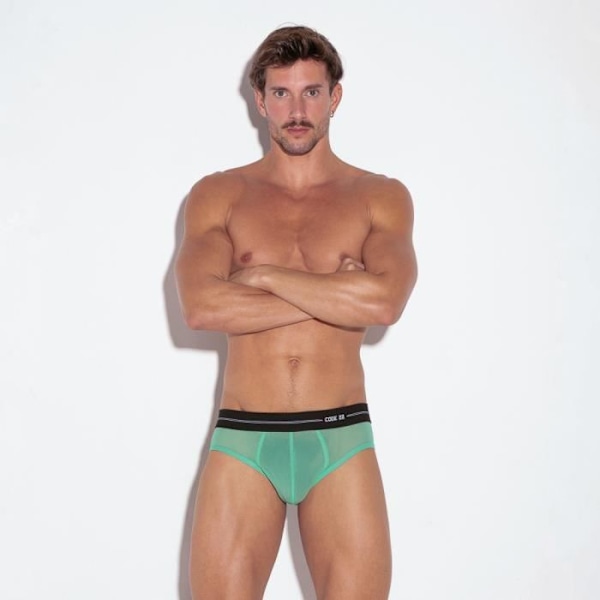 KODE 22 - Herreundertøj - Sexede herretrusser - Sheer Mesh Brief Grøn - Grøn Grön S