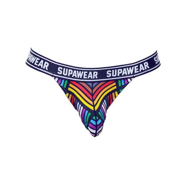 Supawear - Miesten alusvaatteet - Miesten stringit - POW Thong Rainbow - Punainen - 1 x Röd M