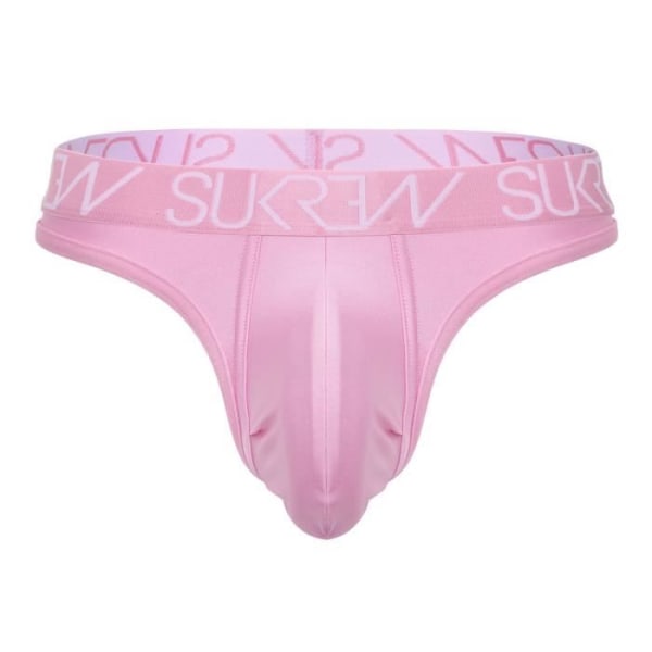 Sukrew - Underkläder för män - Strumpor för män - Klassisk stringtrosa Mjuk rosa - Rosa - 1 x Rosa S