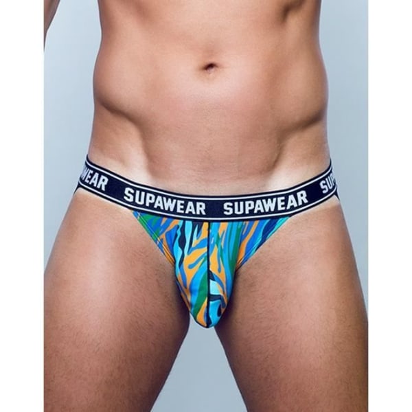 Supawear - Underkläder för män - Jockstrap för män - POW Jockstrap Arctic Animal - Blå - 1 x Blå XL